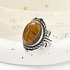 Natural Tiger Eye Adjustable Rings RJEW-I108-01AS-12-2