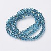 Electroplate Transparent Glass Beads Strands X-EGLA-A034-T8mm-S18-2
