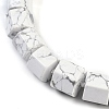 Natural Howlite Hexagon Prism Graduated Beaded Necklaces for Women Men NJEW-K388-03D-2