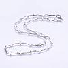 Non-Tarnish 304 Stainless Steel Chain Necklaces STAS-P164-01P-1