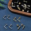 16Pcs 2 Colors 201 Stainless Steel Stud Earring Findings with Hole EJEW-FS0001-18-8