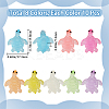 80Pcs 8 Colors Luminous Plastic Sea Turtle Figurine Decoration FIND-GF0007-46-2