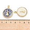 Brass Micro Pave Clear Cubic Zirconia Pendants KK-S048-11G-3