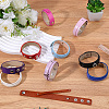 10Pcs 10 Colors Snap PU Leather Bracelet Wristband BJEW-CL0001-27-4