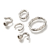 Brass Micro Pave Clear Cubic Zirconia Fold Over Clasps KK-K389-112P-2