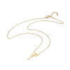 Brass Micro Pave Clear Cubic Zirconia Pendant Necklaces NJEW-F281-03-3
