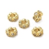 Brass Micro Pave Cubic Zirconia Beads KK-B142-18G-1