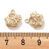 Brass Micro Pave Cubic Zirconia Pendants KK-M102-44G-3
