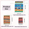 12Pcs 12 Styles Bohemian Rectangle Geometric Print Linenette Drawstring Bags ABAG-NB0001-89-2