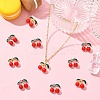10Pcs 2 Colors Rack Plating Alloy Enamel Pendants FIND-YW0007-10-5