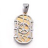 304 Stainless Steel Filigree Pendants STAS-O124-33M-3