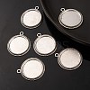 Tibetan Style Alloy Flat Round Pendant Cabochon Settings X-TIBEP-M022-54AS-5