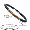 4MM Synthetic Imperial Jasper Heishi Beads and Round Frosted Black Onyx(Dyed & Heated) Beaded Stretch Bracelets for Women Men MG4641-1-2
