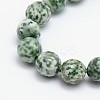 Natural Green Spot Jasper Beads Strands G-L148-14mm-01-1