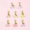 8Pcs 8 Colors Flower Acrylic Pendant Decorations HJEW-FS00034-02-8