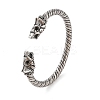 Viking 304 Stainless Steel Open Cuff Bangles for Men BJEW-U001-07B-G-1