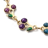 304 Stainless Steel Glitter Cherry Link Bracelets for Women LS-BJEW-C076-02B-01-2