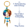 5Pcs 5 Style Gemstone Keychain KEYC-TA0001-18-4