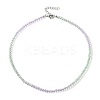 Bling Glass Round Beaded Necklace for Women NJEW-PH01490-04-1