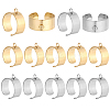 24Pcs 2 Colors 304 Stainless Steel Finger Ring Settings STAS-BBC0010-09D-7