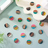 36Pcs 9 Colors Transparent & Opaque Resin & Walnut Wood Pendants RESI-TA0004-60-6
