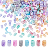 320Pcs 8 Colors Opaque Baking Paint Crackle Glass Beads FGLA-PH0001-05-1