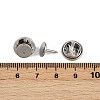 304 Stainless Steel Butterfly Clutches Pin Backs STAS-P262-03P-02-3