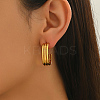 Triple Oval Stainless Steel Stud Earrings BE1288-4