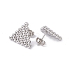 304 Stainless Steel Triangle Stud Earrings for Women EJEW-E199-18P-2