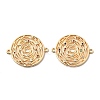 Brass Micro Pave Colorful Cubic Zirconia Hollow Connector Charms KK-K351-58D-G-1
