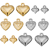 120Pcs 6 Style Stainless Steel Heart Charms STAS-SC0003-98-1