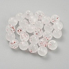 Transparent Frosted Glass Beads GLAA-WH0032-21B-1