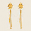 Sun 304 Stainless Steel Tassel Stud Earrings EC2553-1