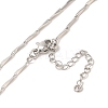 Brass Twist Link Chain Necklaces NJEW-B119-10P-1