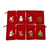 Christmas Theme Rectangle Velvet Bags TP-E005-01B-1