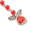 Fairy Charm Drop Alloy Bookmark with Beads for Booklover AJEW-JK00175-4
