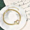Brass Micro Pave Cubic Zirconia Link Bracelets BJEW-M050-06G-02-1