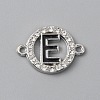 Zinc Alloy Crystal Rhinestone Connector Charms ALRI-WH0005-17E-P-1