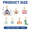 14Pcs 7 Style Brass Chain Belts HJEW-CA00100-2