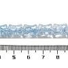 Transparent Crackle Glass Beads Strands GLAA-D025-01A-4