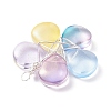 Wire Wrapped Glass Pendants PALLOY-JF01318-01-5