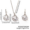 Chic Geometric Brass Rhinestones Earrings & Necklaces for Woemn RP4250-6-1