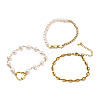Beaded Bracelets & Link Bracelets & Chain Bracelets Sets BJEW-JB05509-1