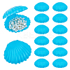 Shell Shape Plastic Candy Storage Box AJEW-WH0472-90A-1