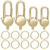 6Pcs 2 Style Rack Plating Brass Lobster Claw Clasps DIY-BBC0001-50-1