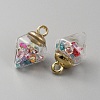 Glass Pendants GLAA-WH0036-19H-2