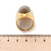 Teardrop Natural Tiger Eye Finger Rings RJEW-Q007-07G-5