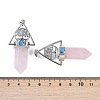 Natural Rose Quartz Faceted Pointed Bullet Big Pendants G-H076-02P-03-3