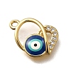Brass Micro Pave Cubic Zirconia Pendants KK-U055-19G-1