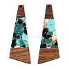 Transparent Resin & Walnut Wood Big Pendants LS-RESI-TAC0017-71-A02-2